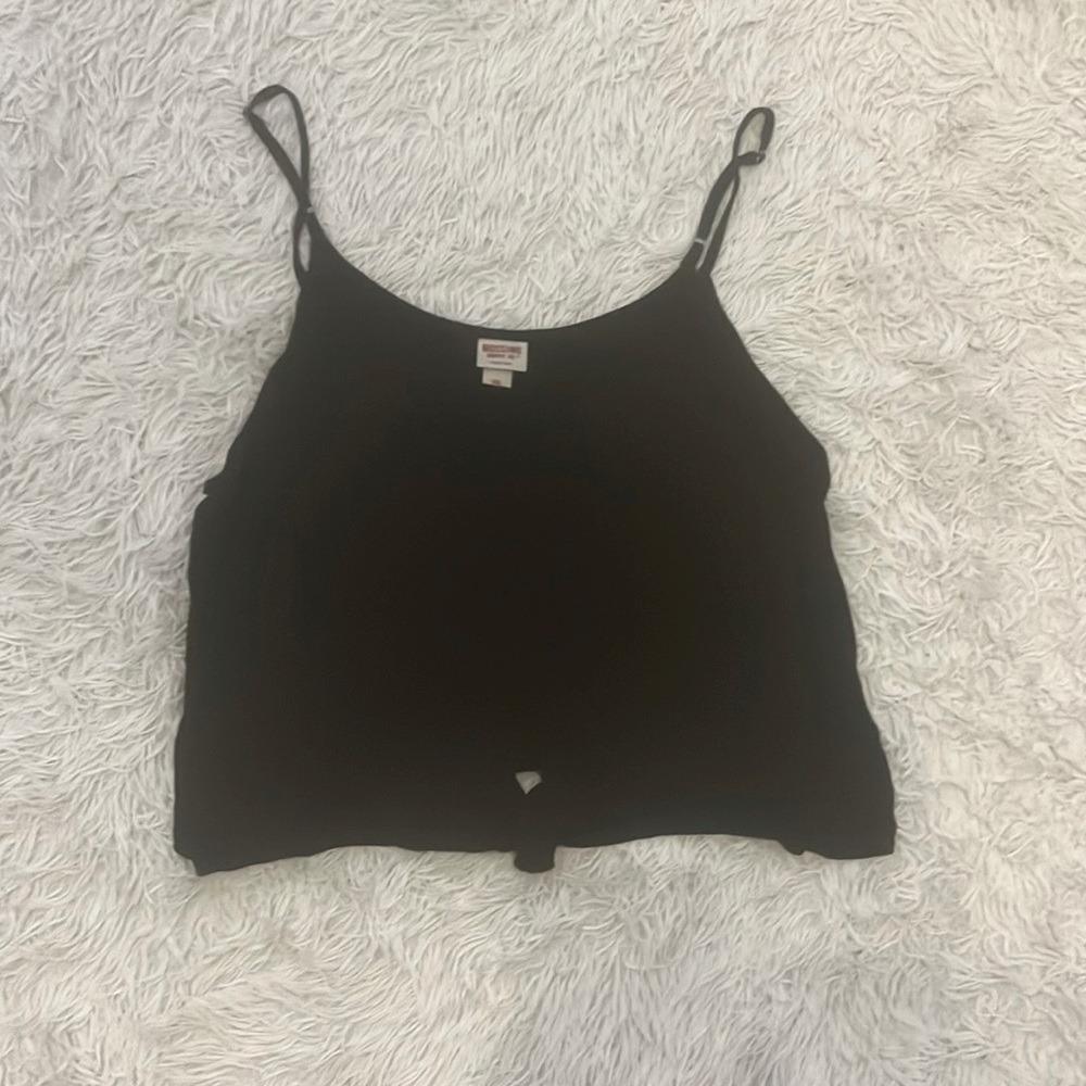 Black Cropped Tank Top